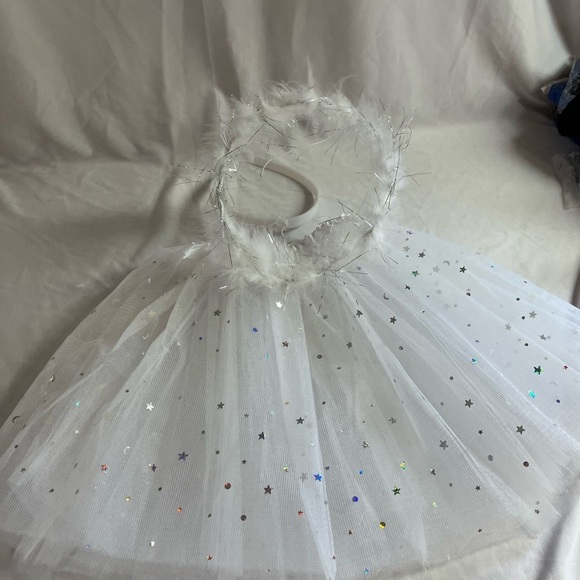 White Starry Kids Angel Costume - Picture 6 of 7